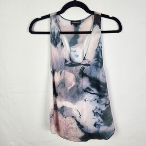 Carbon38 Watercolor Abstract Racerback Loghtweight Tank Top Size Small‎ Athletic